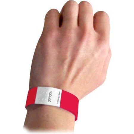 C-LINE PRODUCTS C-Line Products DuPont Tyvek Security Wristbands, Red, 100/PK 89104